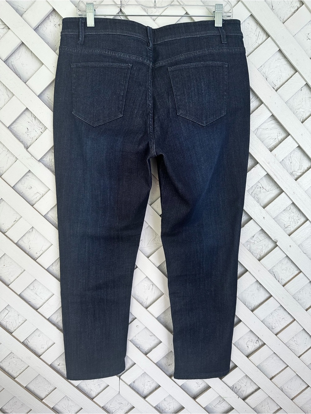 J.Jill Denim Authentic Fit Slim Leg Cropped Jeans Dark Wash 12P - Picture 2 of 7
